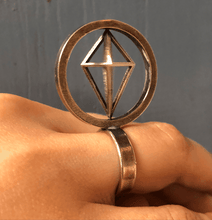 Load image into Gallery viewer, Spinning Opptahedron Ring